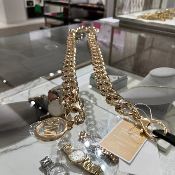 Michael Kors  Logo Gold-Tone Chain-Link Belt  S/M - Picture 4 of 7